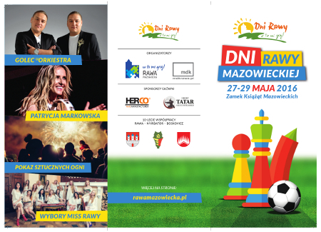 Ulotka Dni Rawy Mazowieckiej 2016