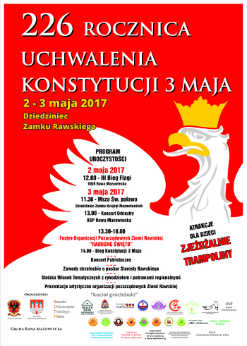 Plakat zapraszający na 226 Rocznicę Uchwalenia Konstytucji...