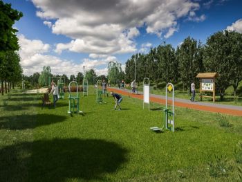 Wizualizacja - siłownia plenerowa